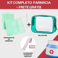 Kit Organizador de Remédios - Caixa + Etiqueta+ Bolsa