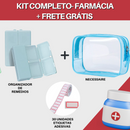Kit Organizador de Remédios - Caixa + Etiqueta+ Bolsa