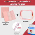 Kit Organizador de Remédios - Caixa + Etiqueta+ Bolsa!