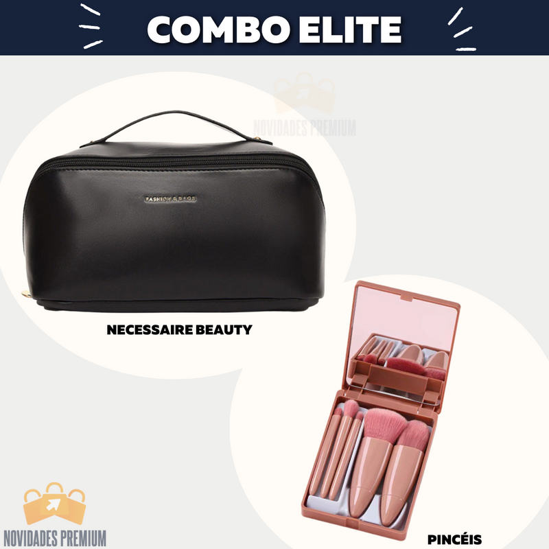 Combo BARBIE - Leve Necessaire Beauty GANHE Kit de Pincéis de Maquiagem